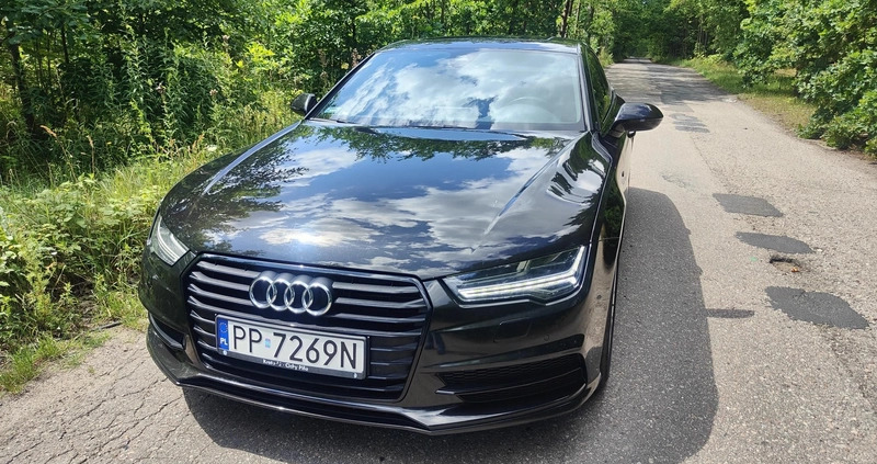 Audi A7 cena 95000 przebieg: 186000, rok produkcji 2015 z Piła małe 379